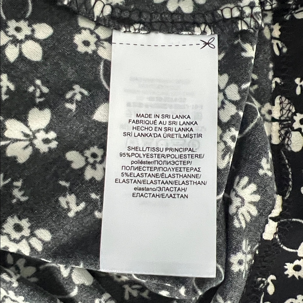 Chaps Women’s Floral Lightweight Long Sleeve Black Dress - M - Picture 9 of 11